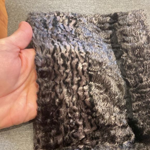 PINK TARTAN | size M | warm pullover with furry oversized front pockets | Grey - Picture 10 of 10